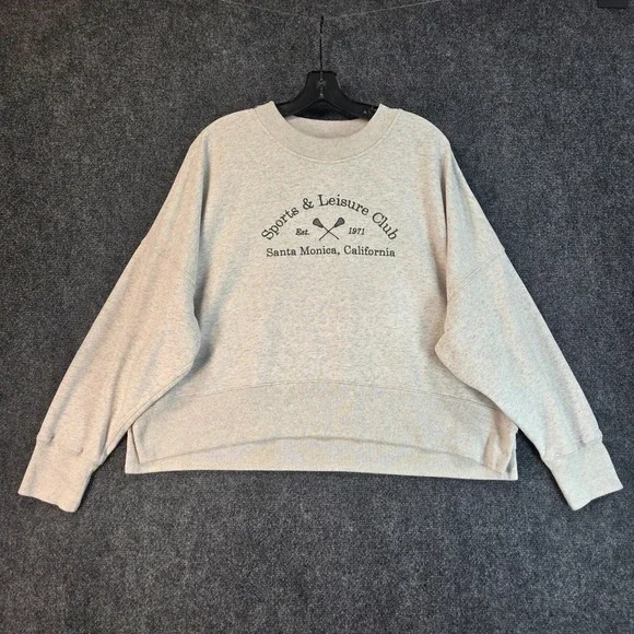 Abercrombie & Fitch Sports & Leisure Club Santa Monica Sweatshirt Grey XL - Picture 2 of 15